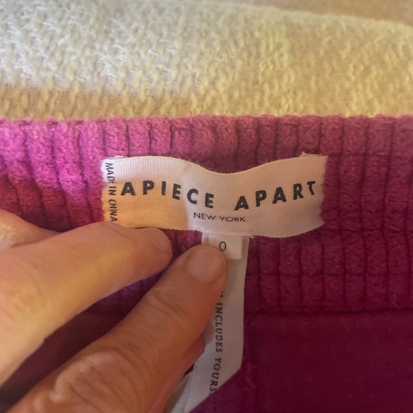 Apiece Apart fuchsia corduroy pants size 0 - Picture 4 of 6